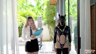 Hot Sex and Deepthroat with Redhead QT Robot till Twat Creampie