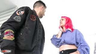 Nala the naughty neighbor gets fucked in the stairwell