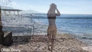 I Banged My Teen Stepsister On Public Beach And Cum On Her Butt
