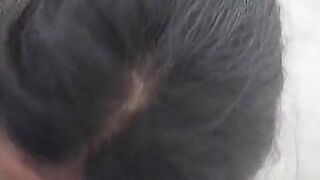 Blow job in public toilets my sexy wife