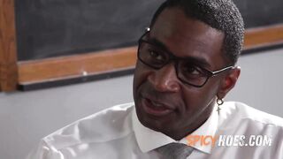 Black Teacher Fucks Student's Pussy Into a Sweaty Mess With His Massive Wang - Kyler Quinn