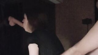 Amateur Cuckold Boyfriend practices for first SPITROAST