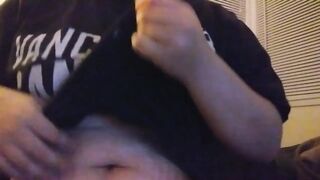 Feeder feedee porn Chubby cutie strips and eats