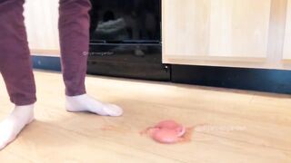 Female-dominator-doxy Diya: BareFoot Crushing Fruit