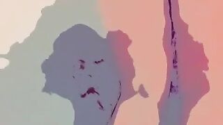 Cartoon booty slapping shower scene