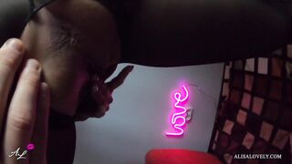 Amateur Couple Romantic Sex beneath the Light of a Pink Lamp LOVE POV