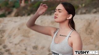 TUSHY Tiny Hotty Kwini Has Her Petite Little Ass Filled Up In first Tushy Experience