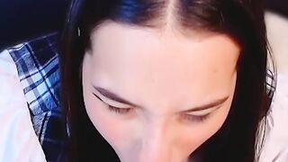 Hot Brunette Schoolgirl Uniform Deepthroat Vibrator Fellatio Gagging Now – Anne_cox