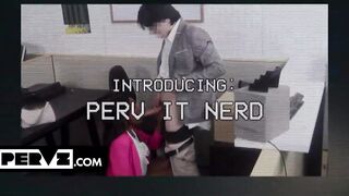 Black Angel Meets to Screw Creepy IT Stud