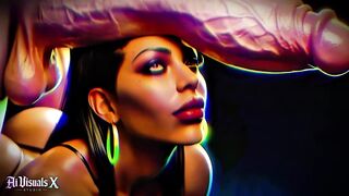 EBONY MILFs Worship BIG White Ramrods — Interracial ASMR Fantasy (4K AI Generated Animation)