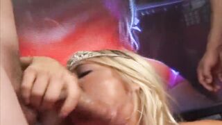 Golden-haired Playgirl Fingers and Sucks to Bawdy Facial Orgasm