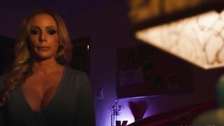 Big tit stepmom Danielle Renae spanks petite teen Bianca Screws.The lalin gal is moaning so she ends up snatch licking and scissoring with her stepdaughter