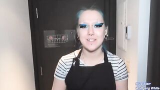 Kinky Rock Barista Angel Satisfies The Customer With Her Mouth - POV Roleplay with Blue Starr