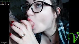Ms. Vixen takes big ramrod in her cute mouth