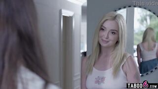 Stepdad takes advantage of the homeless girlfriend of stepdaughter