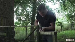 Grandpa hardcore screwing young hotty fucks her virgin pussy