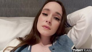 TUSHYRAW Naughty Playgirl Hazel Takes Hard Wang In Her Booty