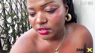 Thick Big Booty Lightskin Ebony Gets Her Taut Pussy Drilled by BBC Got Her Running