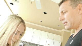 Sexual Persuasive Blonde Bangs Her Probation Officer In Kitchen