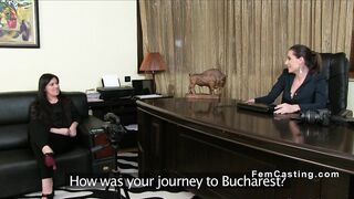 Amateur babe gets fucked at casting