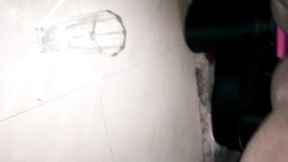 big ebony urinate glass overflow