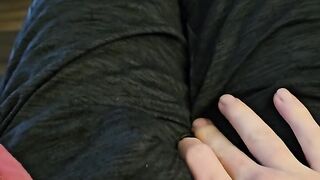 Dirty urinate and cum on the daybed