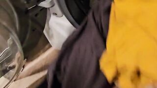 Pre soaking the laundry with piss