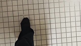 Dirty self urinate in work uniform