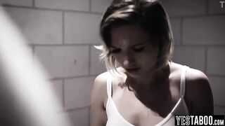 Desperate prisoner MILF convinces and seduces her cellmate into banging her hardcore