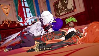 Futas Raiden, Mavuika and Arlecchino 3-some