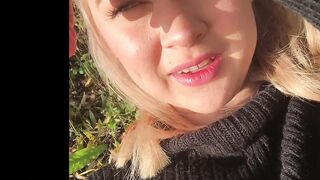 shy girl has a great time outdoors