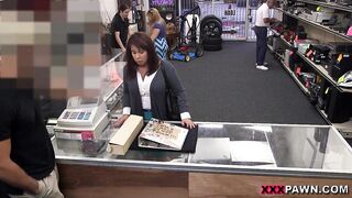MILF sells her husband's stuff for bail $$$ - XXX Pawn