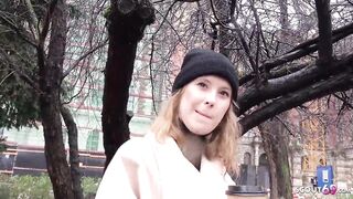 GERMAN SCOUT - SLIM COLLEGE CUTIE TRICKED TO FUCK AT PICKUP