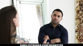 FamilyStrokes - Hawt Teen Blows Her Stepdad Whilst Step Mom's Gone