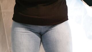 Desperate Pee My Pants When I Get Home From Work - Wetting Through Jeans