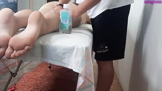 orgasm fisting and creampie in real massage session