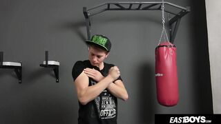 Blond Czech Twink Flexing Big Shlong
