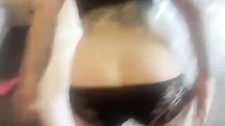 Vanity snatch play soaks thru panties