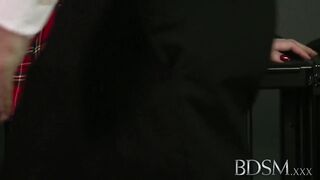 BDSM XXX Ball-gagged yielding beauties booty-plugged and screwed