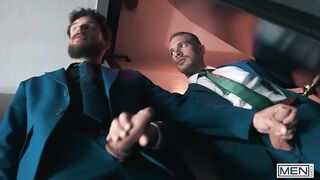 DUDES - Samuel Hodecker Gets Screwed By Apolo Adrii In The Bathroom And Gets Covered In Cum