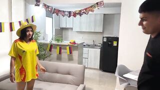My hawt Latina best friend is waiting for me in her underwear and is betting her juicy, moist vagina if her team wins. 2026 WORLD CUP SPECIAL!