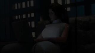 Croft Adventures Manga Game Parody Ep.8 Librarian Caught Doing S&M Serf Online!