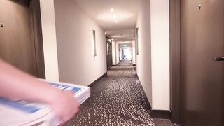 Busty Golden-haired Karen Fisher Bangs the Pizza Guy!