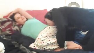 Brunette milf gets snatch licked in advance of riding her lovers knob in cowgirl pose
