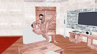 Animated 3D Homosexual Porn - Guy Fucking Some other Chap in Spoon Position on Floor