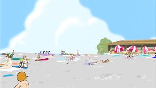 Homosexual Porn Drawing on the Beach