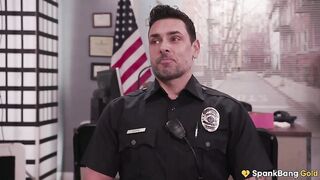 SPANKBANG GOLD - Cheating Hot Cop Team-banged By Entire Cop Force