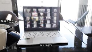 This playgirl was truly lewd, so this playgirl had sex with me during a work Zoom encounter