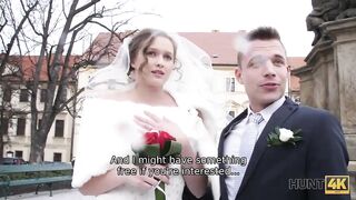 HUNT4K. Rich stud pays well to bang sexy young chick on her wedding day