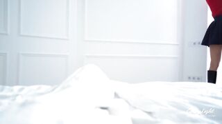 Step Mom Caught Step Son Stroking and aid him to Cum Quick Part 2